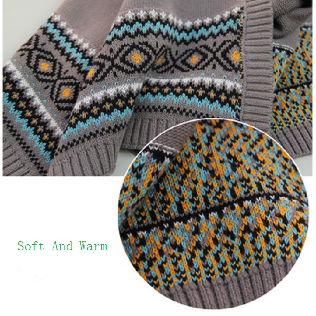 100% Organic Cotton Hot Sale Knit Knitted Baby Blanket-5