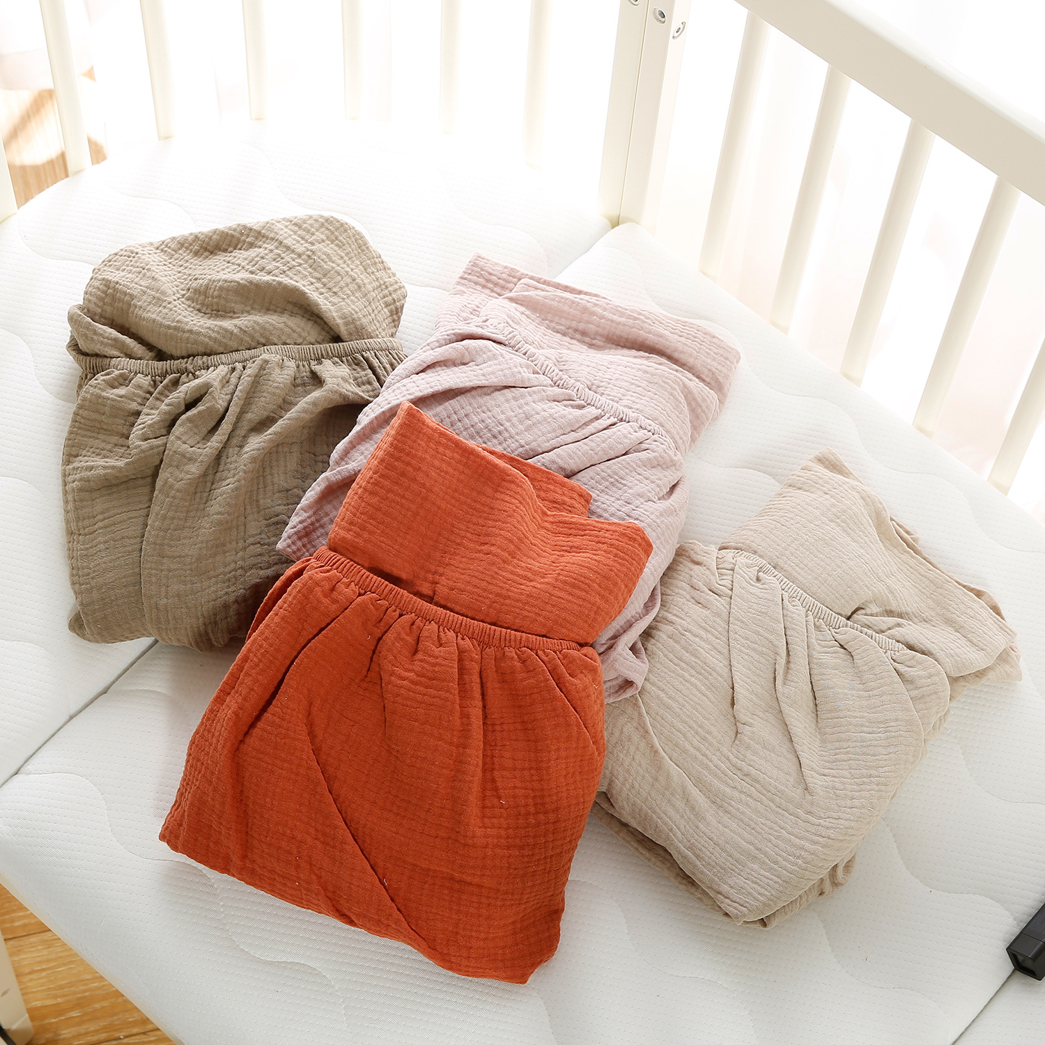 Double-Layer Organic Cotton Gauze Sheet Baby Bedding-3