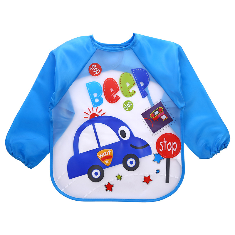 Long Sleeve Waterproof Feeding Baby Bib Cartoon Clothing-2