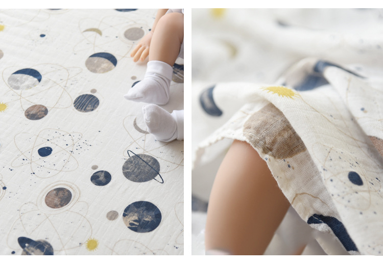 Unisex Swaddling Wrapping Blanket Soft Cotton Fine Linen-6