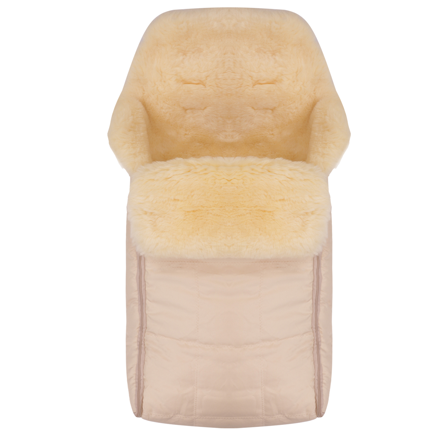 Warm sheepskin new born wool sleeping bag stroller footmuff-1